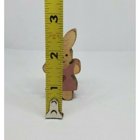 Vintage 1988 Pat Kudron Miniature Bunny Shelf Sitter – White & Pink with Heart - Picture 8 of 10